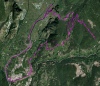 Il percorso su immagine satellitare
